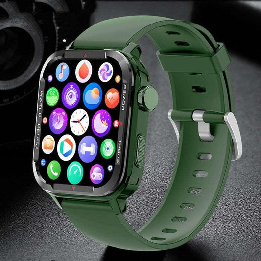 Bluetooth Sports Smartwatch with various Apps displayed in its screen